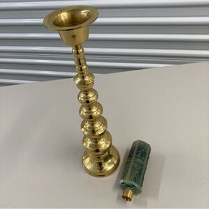 Vintage Brass 15” Japanese Candlestick